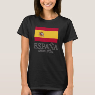 Camiseta Bandeira da Andaluzia Espanha Viagem Europa Férias
