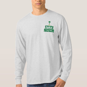 Camiseta Bandeira da Arábia Saudita e Casaco de Armas Patri