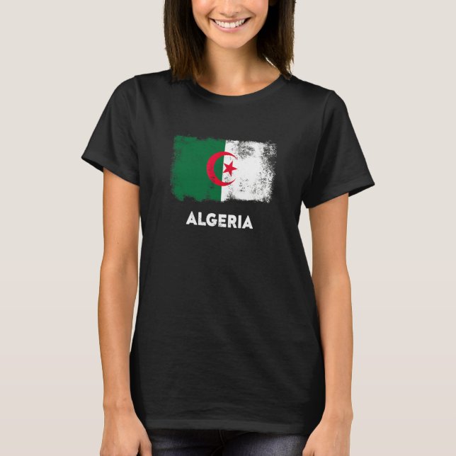 Camiseta Bandeira da Argélia (Frente)