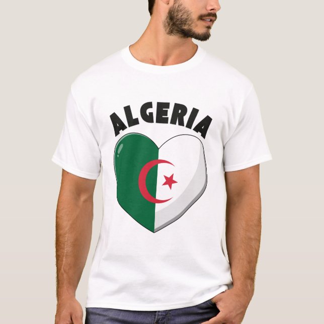 Camiseta bandeira da Argélia (Frente)