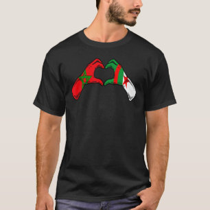 Camiseta Bandeira da Argélia - Coração Argelino de Marrocos