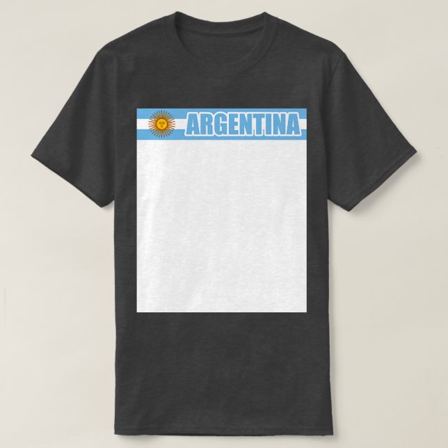 Camiseta Bandeira da Argentina (Frente do Design)