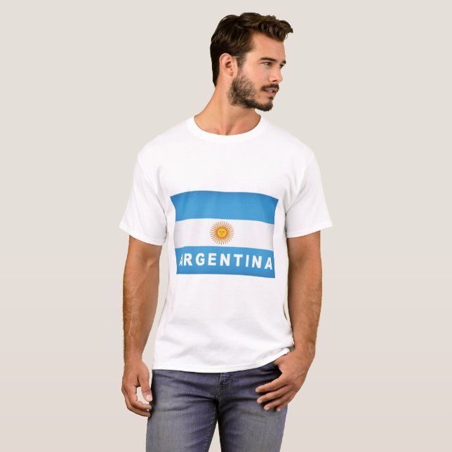Camiseta Bandeira da Argentina (Frente Completa)