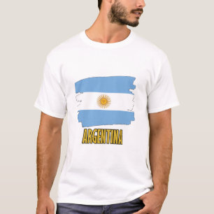Camiseta Bandeira da Argentina - Design de Identidade Nacio