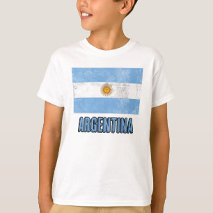 Camiseta Bandeira da Argentina (Grunge look)