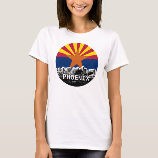 Camiseta Bandeira da arizona com skyline de Phoenix