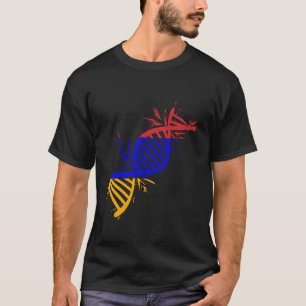 Camiseta Bandeira da Armênia Molécula de DNA Raízes Armênia