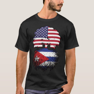 Camiseta Bandeira da Árvore Americana Cubana