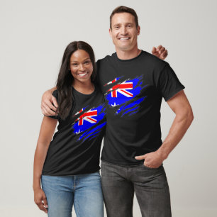 Camiseta Bandeira da Austrália arranhada