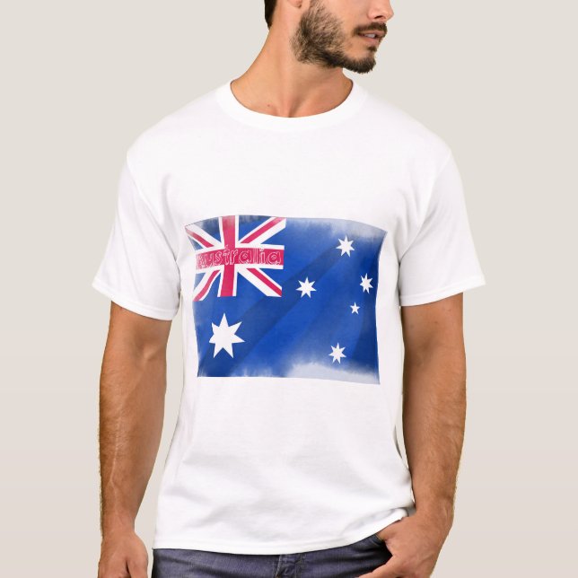 Camiseta Bandeira da Austrália Fadeout (Frente)