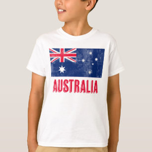 Camiseta Bandeira da Austrália (Grunge Look)