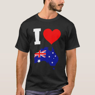 Camiseta Bandeira Da Austrália I Love Austrália