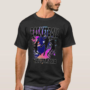 Camiseta Bandeira da Austrália jogando basquete