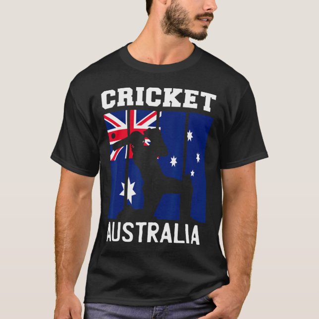 Camiseta Bandeira da Austrália Torcedores de Críquete Jogad (Frente)
