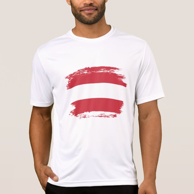 Camiseta Bandeira da Áustria (Frente)
