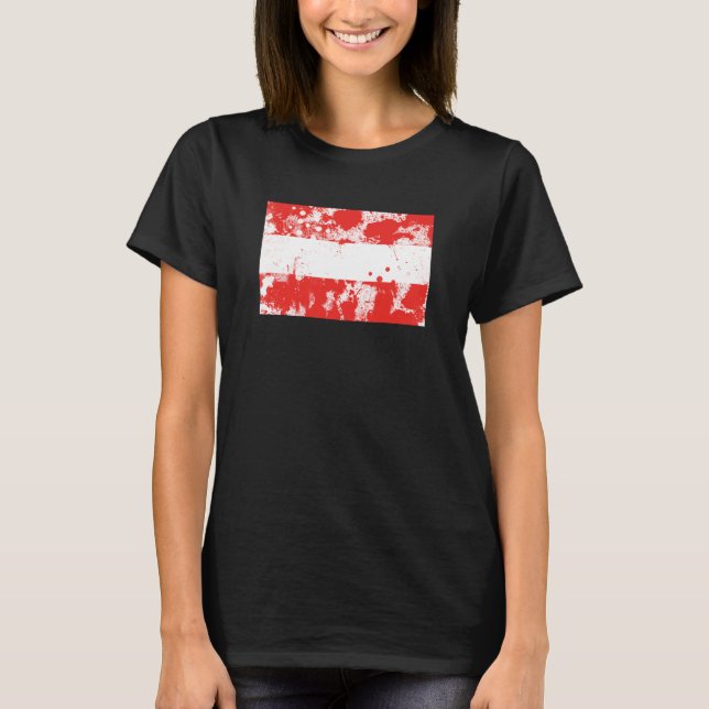 Camiseta Bandeira da Áustria (Frente)
