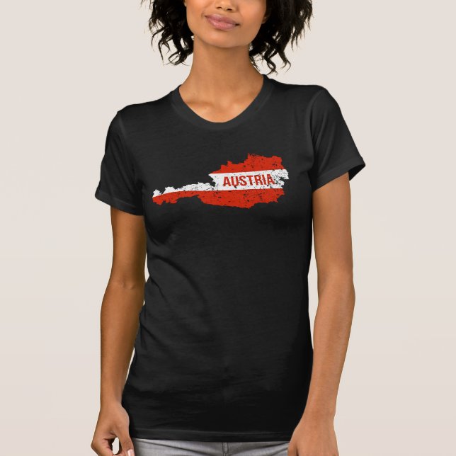 Camiseta Bandeira da Áustria (Frente)