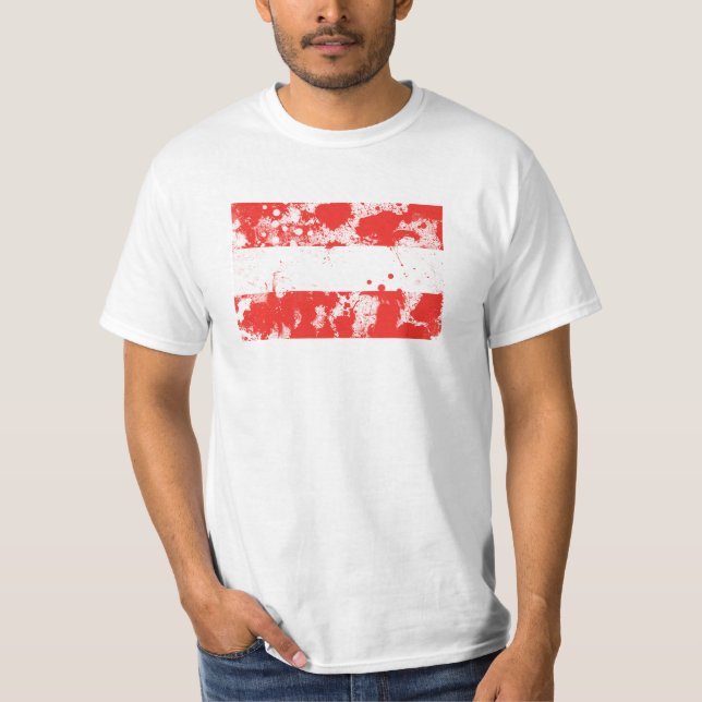 Camiseta Bandeira da Áustria (Frente)