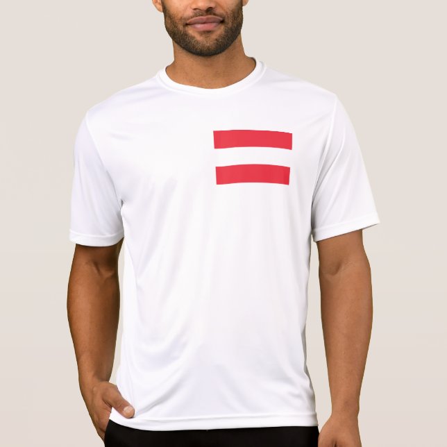 Camiseta Bandeira da Áustria (Frente)
