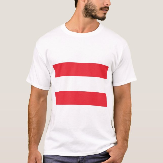 Camiseta Bandeira da Áustria (Frente)