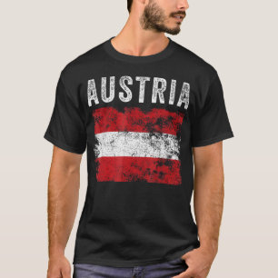 Camiseta Bandeira da Áustria Envelhecida - - Austríaco