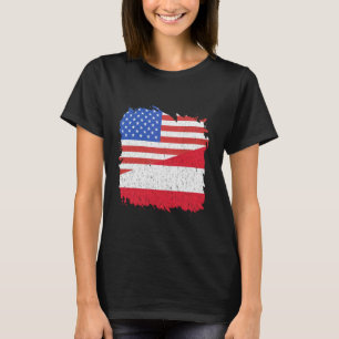 Camiseta Bandeira da Áustria EUA América Orgulho Austríaco