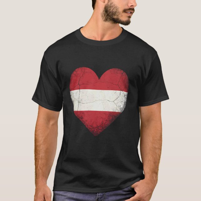 Camiseta Bandeira da Áustria Raízes Austríacas 6 (Frente)