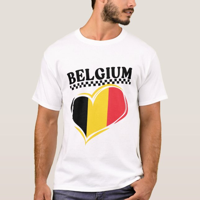 Camiseta bandeira da Bélgica (Frente)