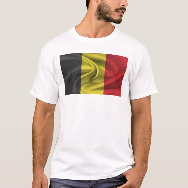 Camiseta Bandeira Da Bélgica (Frente)