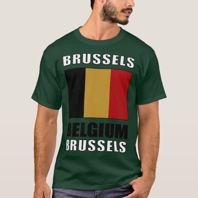 Camiseta Bandeira da Bélgica (Frente)
