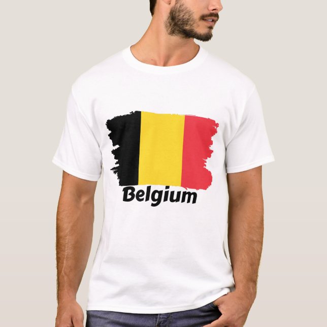 Camiseta Bandeira da Bélgica (Frente)