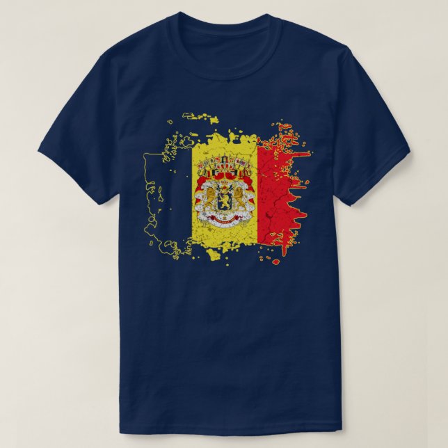 Camiseta Bandeira da Bélgica1 (Frente do Design)