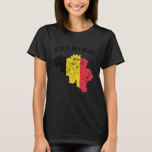 Camiseta Bandeira da Bélgica, Contorno da Bélgica, Viagem à