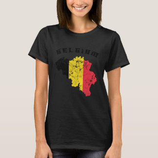 Camiseta Bandeira da Bélgica, Contorno da Bélgica, Viagem à