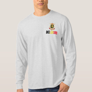 Camiseta Bandeira da Bélgica e Casaco do Patriótico das Arm