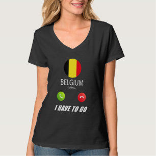 Camiseta Bandeira da Bélgica Lembrança Bélgica Está Chamand