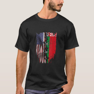 Camiseta Bandeira da Bielorrússia Americana Cresceu