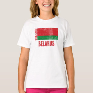 Camiseta Bandeira da Bielorrússia com visual "Grunge".