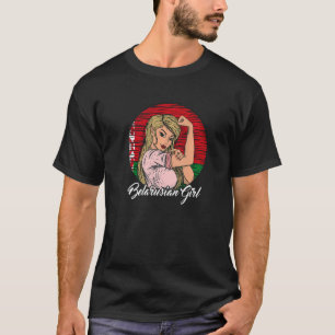 Camiseta Bandeira da Bielorrússia Rapariga bielorrussa