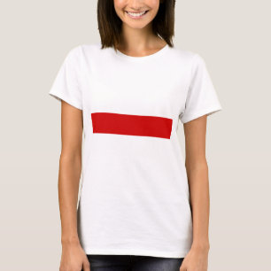 Camiseta Bandeira da Bielorrússia (Vermelha e Branca)