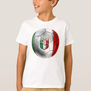 Camiseta Bandeira da bola de futebol de Italia Forza