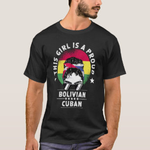Camiseta Bandeira da Bolívia Cuba Mulheres Crescidas Orgulh