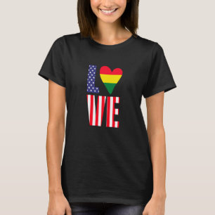 Camiseta Bandeira Da Bolívia Ele Nação Das Cores Da América