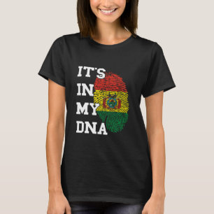 Camiseta Bandeira da Bolívia Está no meu DNA Orgulho Bolivi