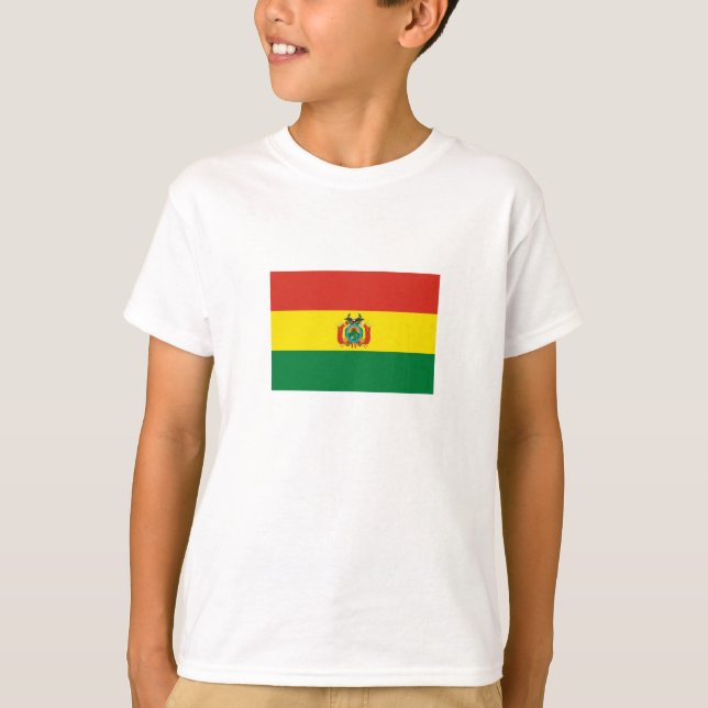 Camiseta Bandeira da Bolívia Patriótica (Frente)