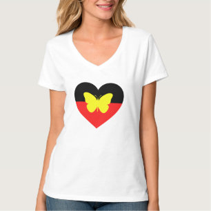 Camiseta Bandeira da Borboleta Aborígene