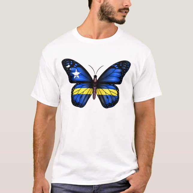 Camiseta Bandeira da Borboleta de Curaçao (Frente)