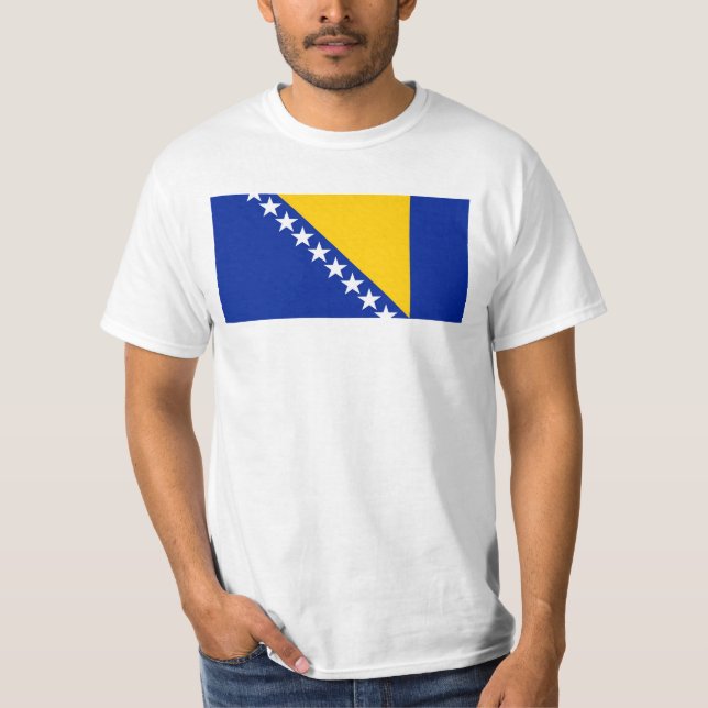 Camiseta Bandeira da Bósnia e Herzegovina (Frente)
