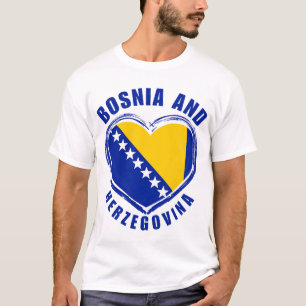 Camiseta bandeira da Bósnia e Herzegovina