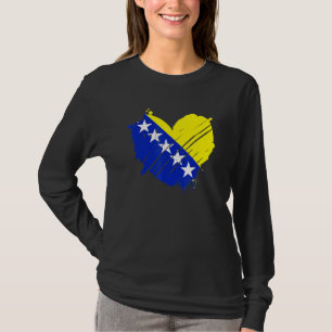 Camiseta Bandeira da Bósnia e Herzegovina Eu Amo DNA da Bós